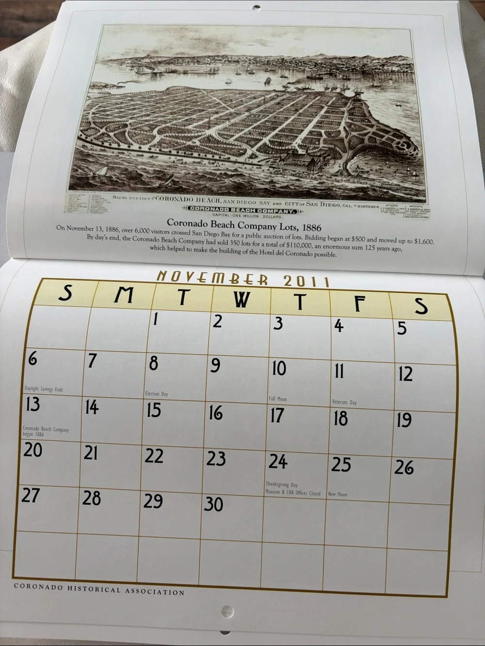 NIP 2011 CALENDAR CORONADO HISTORICAL ASSOCIATION